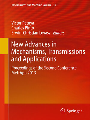 cover image of New Advances in Mechanisms, Transmissions and Applications